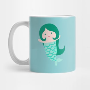 Cute Mermaid {Mint Green} Mug